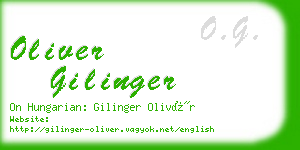 oliver gilinger business card